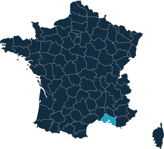 carte France Bouches-du-Rhône