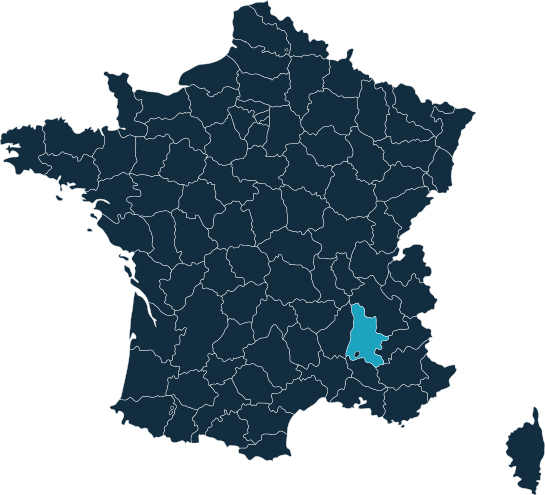 Carte de la France Drôme