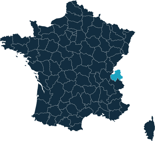 Carte de la France Haute-Savoie